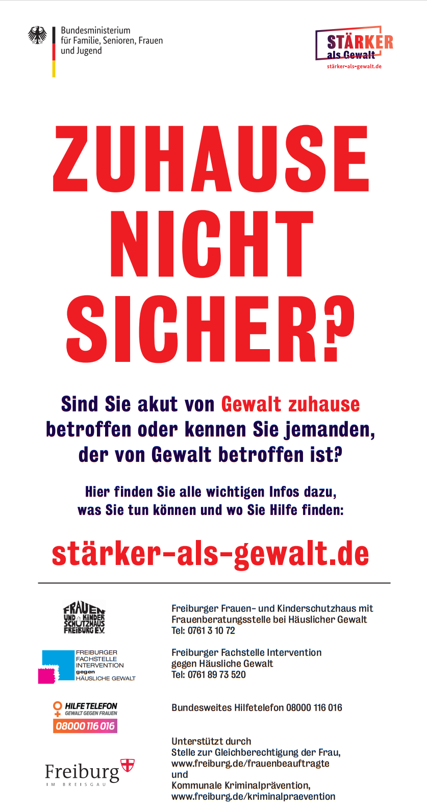 zuhause nicht sicher